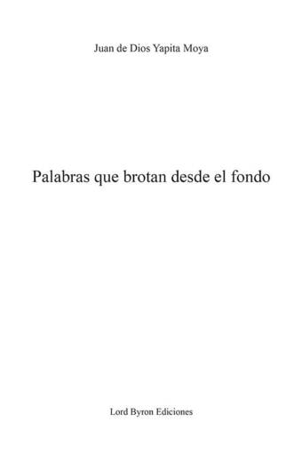 Palabras que brotan desde el fondo