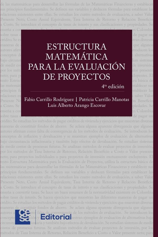 Estructura Matemática para la evaluación de proyectos